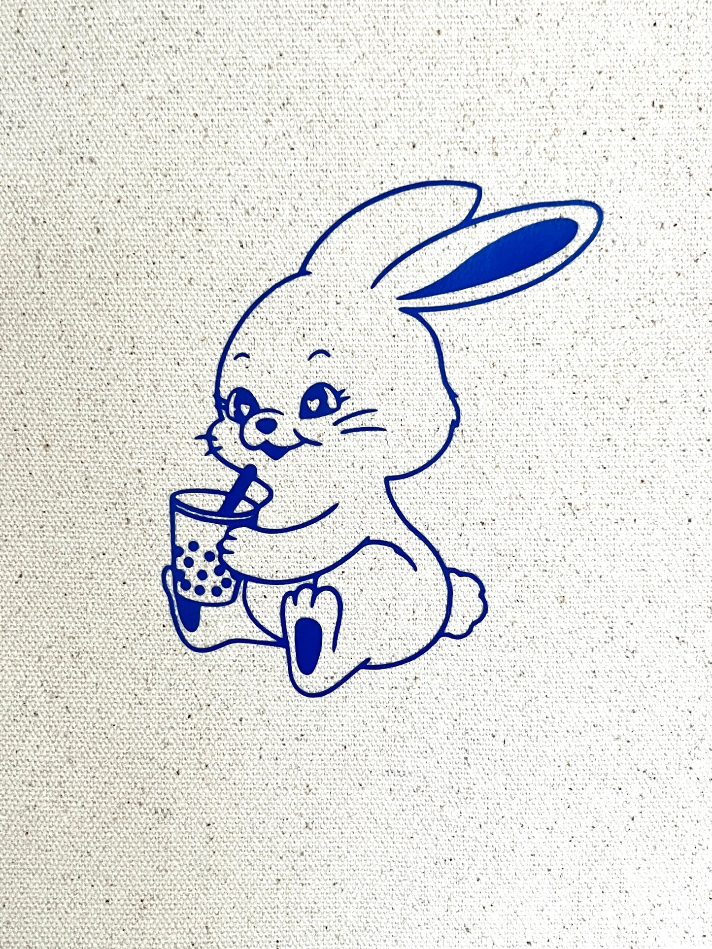 Blue Bunnie Bubble Tea Tote