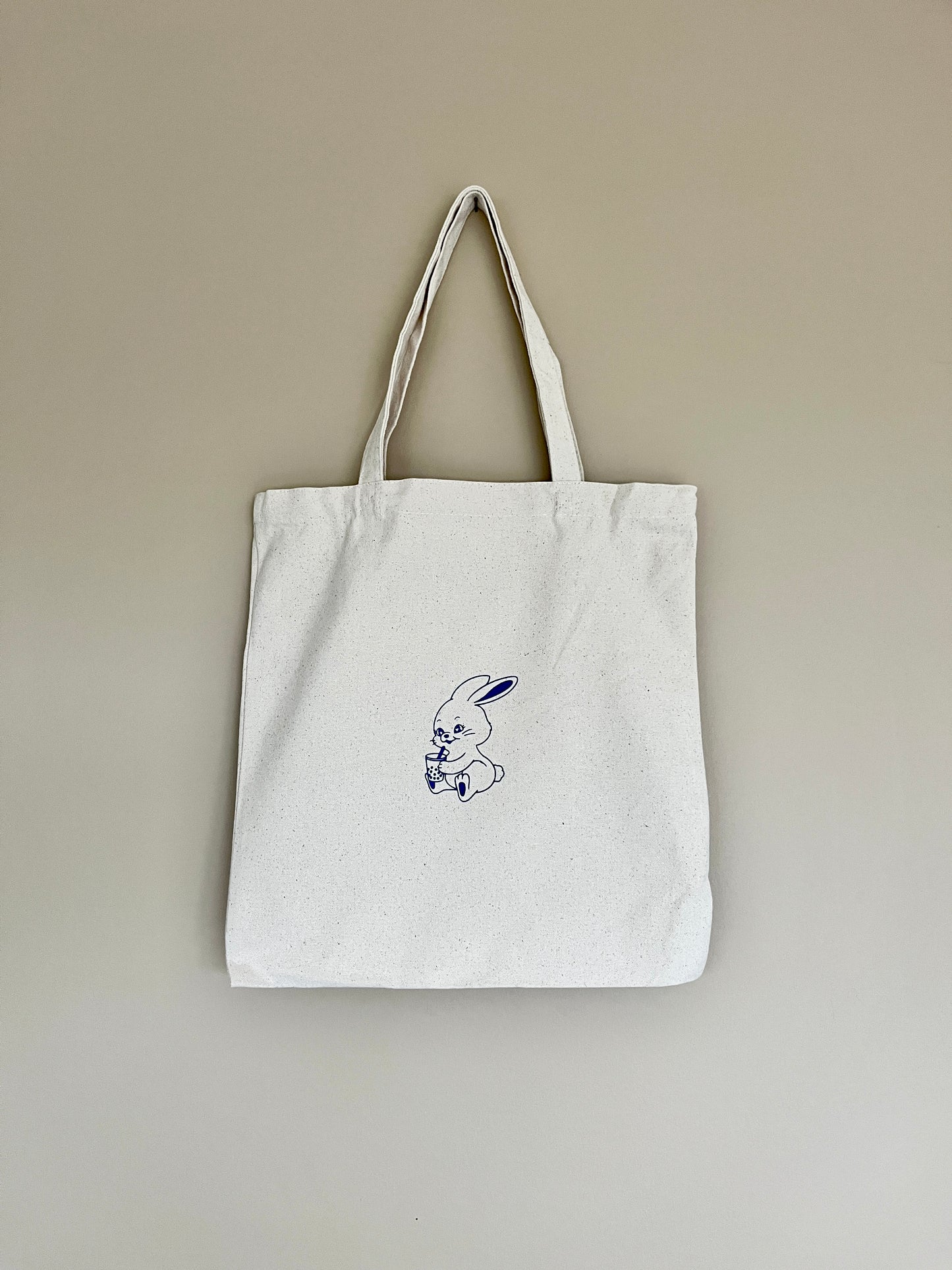 Blue Bunnie Bubble Tea Tote