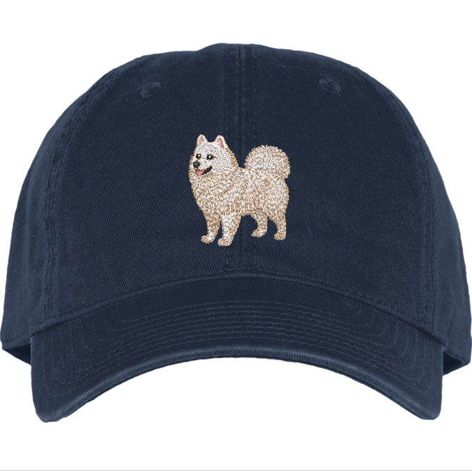 samoyed embroidery on a Navy cotton hat